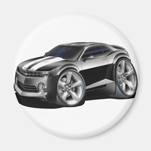 2010-11 Camaro Black-White Car Magnet (Vorne)