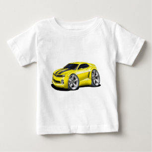 2010-11 Camaro Gelb-Schwarz-Auto Baby T-shirt