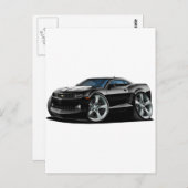 2010-12 Camaro Black-White Car Postkarte (Vorne/Hinten)