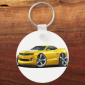 2010-12 Camaro Gelb-Weiß-Auto Schlüsselanhänger (Vorderseite)