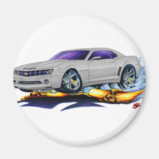 2010 Camaro Silver Car Magnet (Vorne)