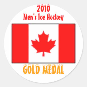 2010 das Eis-Hockey Kanada-Männer - Goldmedaille Runder Aufkleber