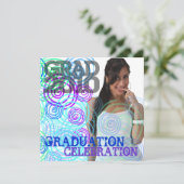 2010 Foto Graduation Party Coral Einladung hinzufü (Stehend Vorderseite)