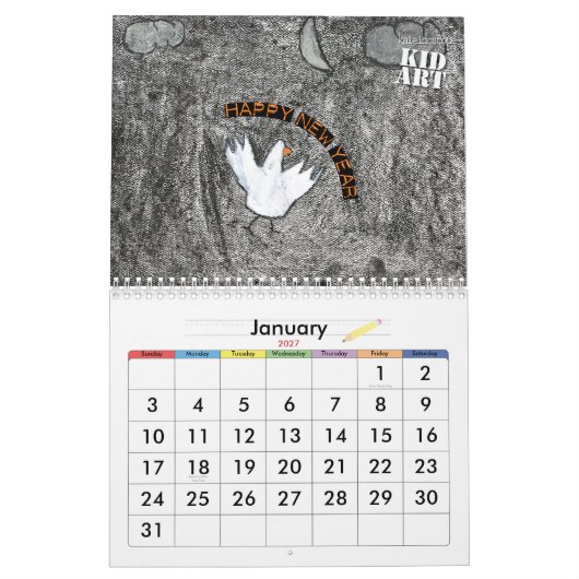 2010 Kinderkunst-Kalender Kalender (Jan 2027)