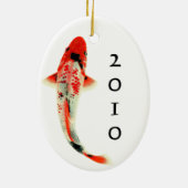2010 Rot Koi Keramikornament (Hinten)
