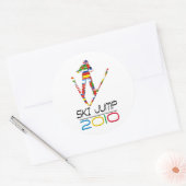 2010: Skisprung Runder Aufkleber (Umschlag)