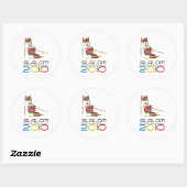 2010: Slalom Runder Aufkleber (Blatt)