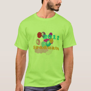 2011 Absolvent Shirt bunte Ballons und Wolken