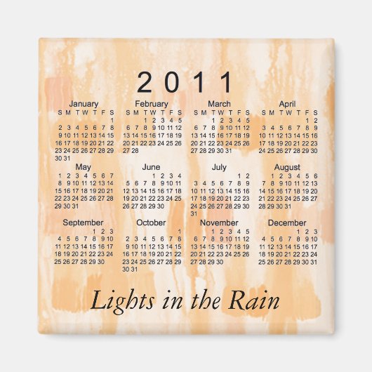 2011 Abstract Mini Kalender Magnet (Vorne)