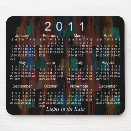 2011 abstrakter Kalender Mousepad (Vorne)
