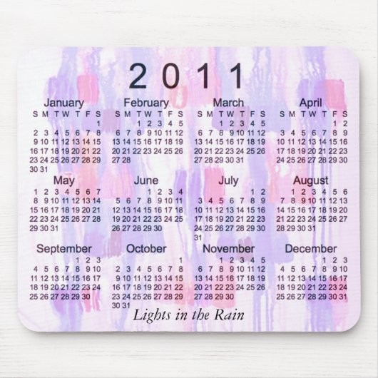 2011 abstrakter Kalender Mousepad (Vorne)