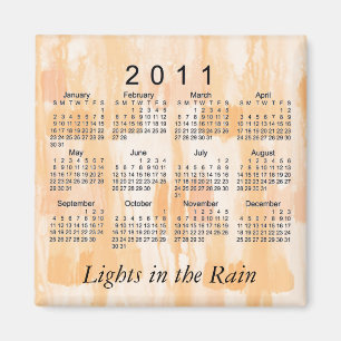 2011 abstrakter Minikalender Magnet
