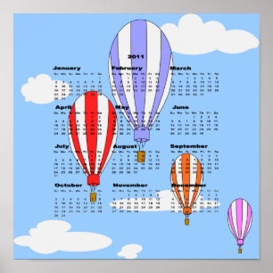 2011 Balloon Calendar Poster