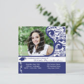 2011 Graduation Cap Foto/Navy Blue Ankündigung (Stehend Vorderseite)