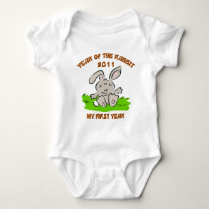 2011 Jahr des Kaninchen-Baby-T - Shirt