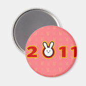 2011: Jahr des Kaninchens Magnet (Vorderseite/Rückseite)