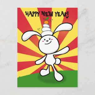 2011: Jahr des Kaninchens: Mochi Balance! Feiertagspostkarte