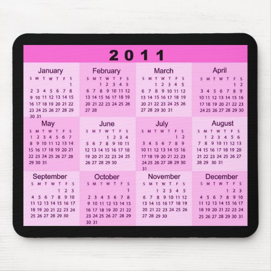 2011-jährig tragen Sie auf einen Blick ein Mousepad (Vorne)