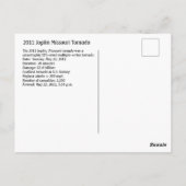 2011 Joplin tornado in Missouri Postcard Postkarte (Rückseite)