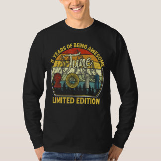 2011 Juni Vintag 11 Jahre alt Phantastisch sein Bi T-Shirt
