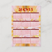 2011 Kalender-Visitenkarten Visitenkarte (Rückseite)