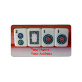 2011 Mah-Jongg Adressaufkleber (Vorne)