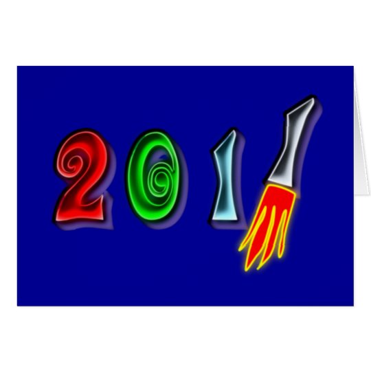 2011 Neujahr new Year Karte