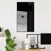 2011 Phobos über Mars Poster (Heimbüro)