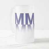 2011, römische Ziffern Mattglas Bierglas (Vorderseite Links)