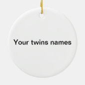 2011 Zwillings-erste Weihnachtsverzierung Keramik Ornament (Hinten)