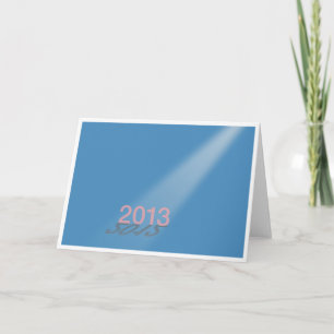2012-13 Glück im neuen Jahr Blau Feiertagskarte