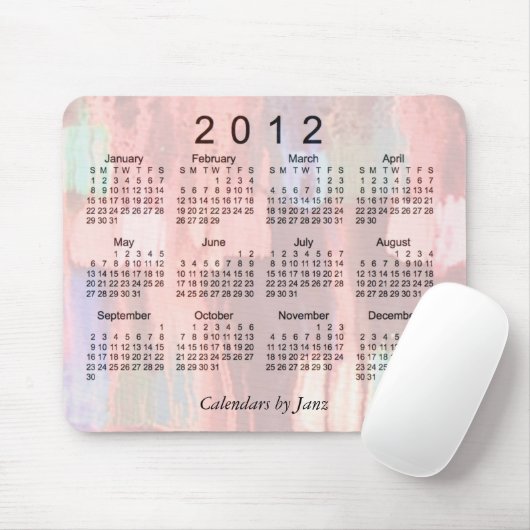 2012 abstrakter Kalender Mousepad (Mit Mouse)