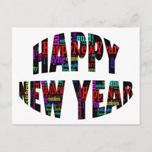 2012 Alles Gute im neuen Jahr - Word Collage Feiertagspostkarte