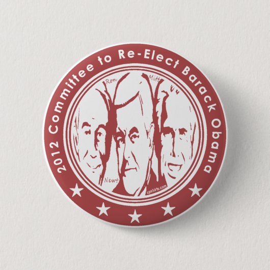 2012 Ausschuss zur Wiederwahl von Barack Obama Button (Vorderseite)