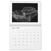 2012 Autos Gestern in Schwarzweiss Kalender (Mär 2027)