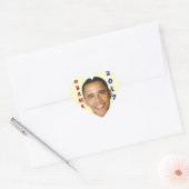 2012 BARACK OBAMA_ Herz-Aufkleber (Umschlag)