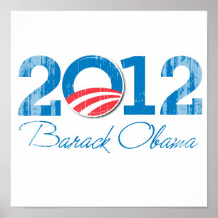 2012 - Barack Obama - Vintag.png Poster