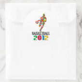 2012: Basketball Runder Aufkleber (Tasche)