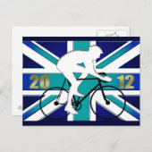 2012 Britischer Fahrradfahrer Fahrradfahrer Postkarte (Vorne/Hinten)