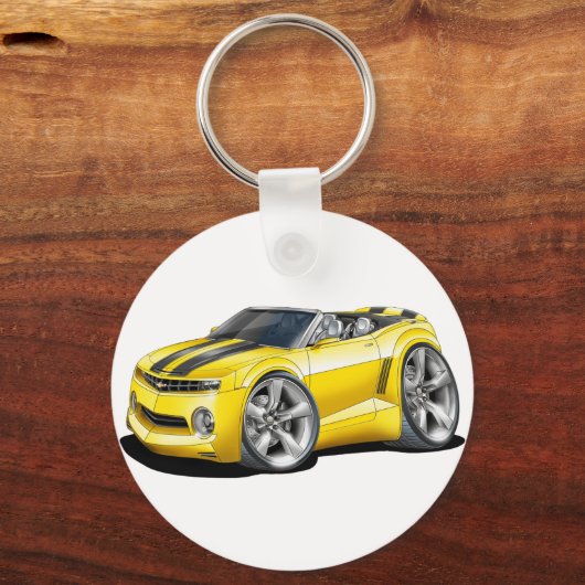 2012 Camaro Gelb-Schwarz-Konvertible Schlüsselanhänger (Vorderseite)