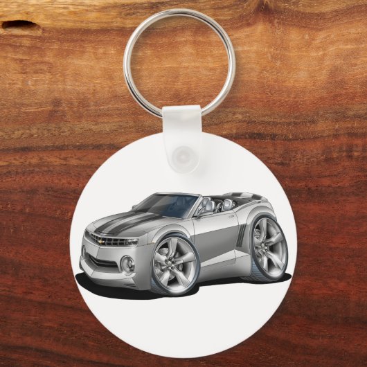2012 Camaro Silver-Black Cabrio Schlüsselanhänger (Vorderseite)