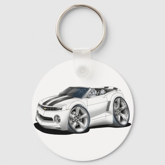 2012 Camaro White-Black Convertible Schlüsselanhänger (Vorderseite)