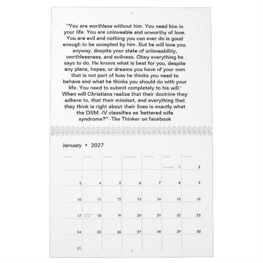 2012: Ein Jahr in den Atheistenzitaten durch den Kalender (Jan 2027)