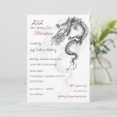 2012 Einladungen zum Party des Drachen zu Silveste (Stehend Vorderseite)