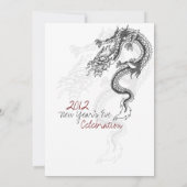2012 Einladungen zum Party des Drachen zu Silveste (Rückseite)