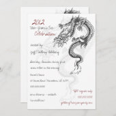 2012 Einladungen zum Party des Drachen zu Silveste (Vorne/Hinten)