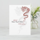 2012 Einladungen zum Party des Drachen zu Silveste (Stehend Vorderseite)