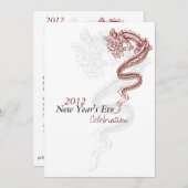2012 Einladungen zum Party des Drachen zu Silveste (Vorne/Hinten)