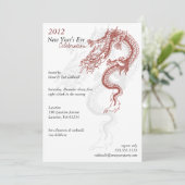 2012 Einladungen zum Party des Drachen zu Silveste (Stehend Vorderseite)