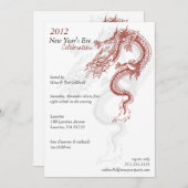 2012 Einladungen zum Party des Drachen zu Silveste (Vorne/Hinten)
